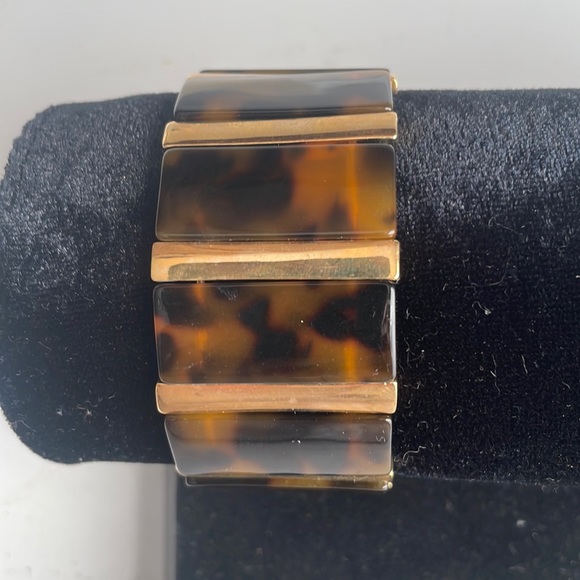 Vintage Tiger’s eye stretch chunky bracelet brown gold tone Women’s